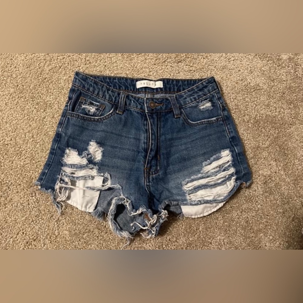 Blue jean shorts